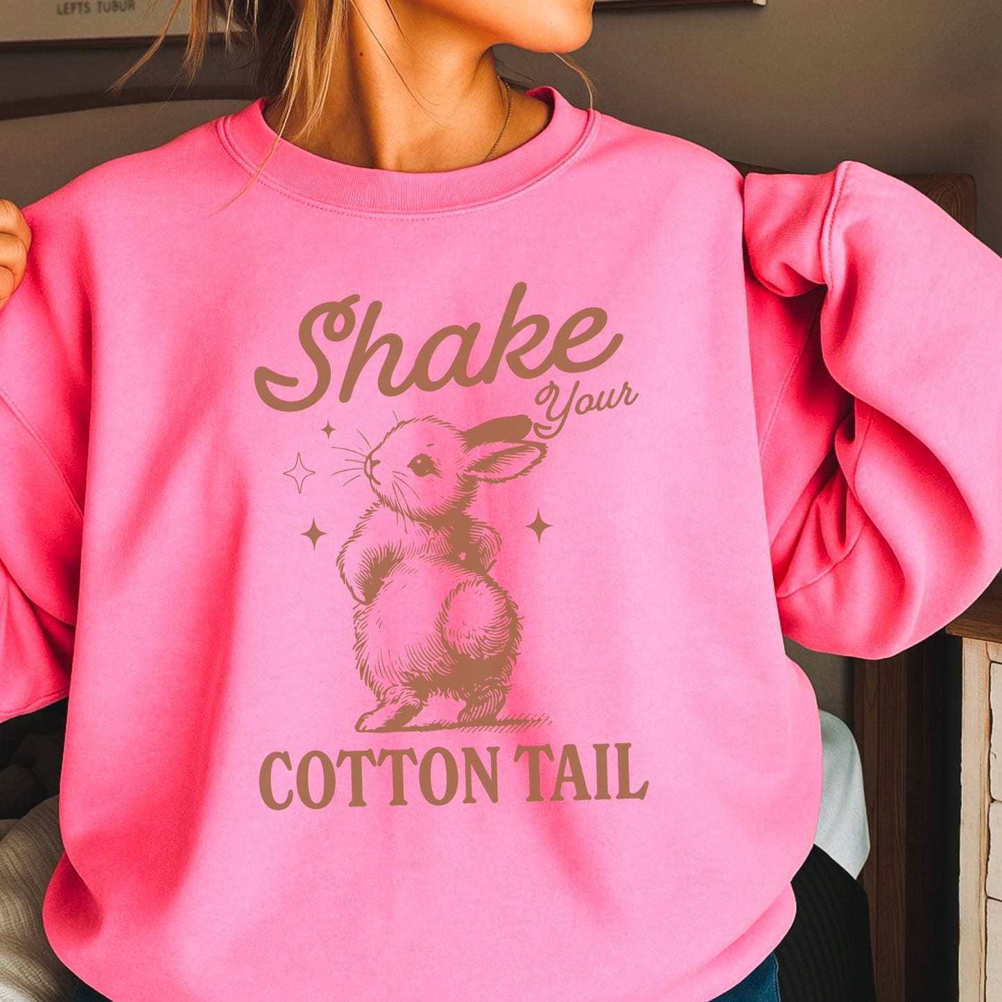 Shake Your Cotton Tail Easter Crewneck Sweatshirt