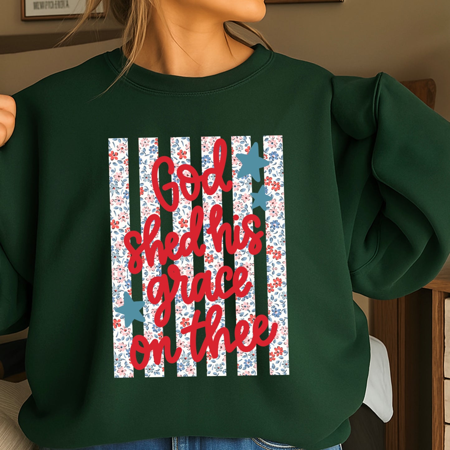 God Shed His Grace On Thee Crewneck Sweatshirt