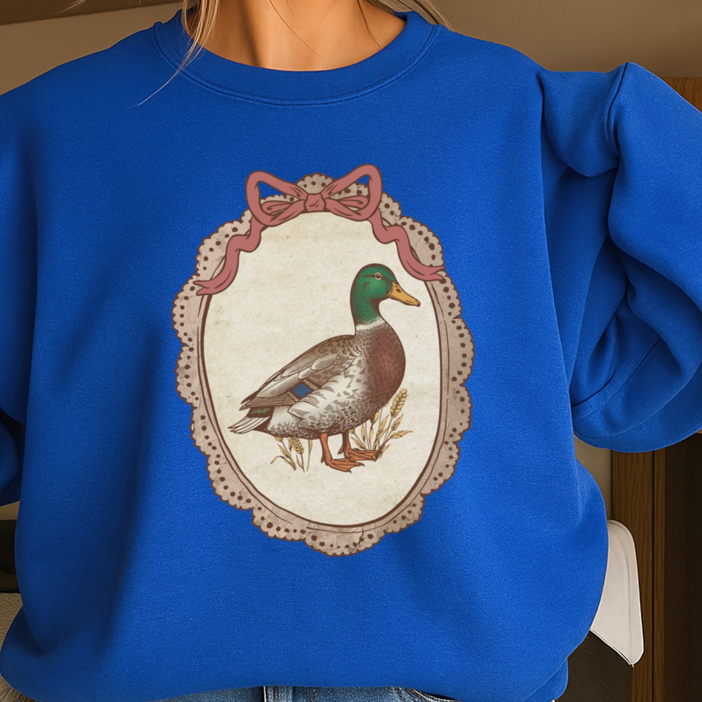 Vintage Framed Mallard Duck Crewneck Sweatshirt