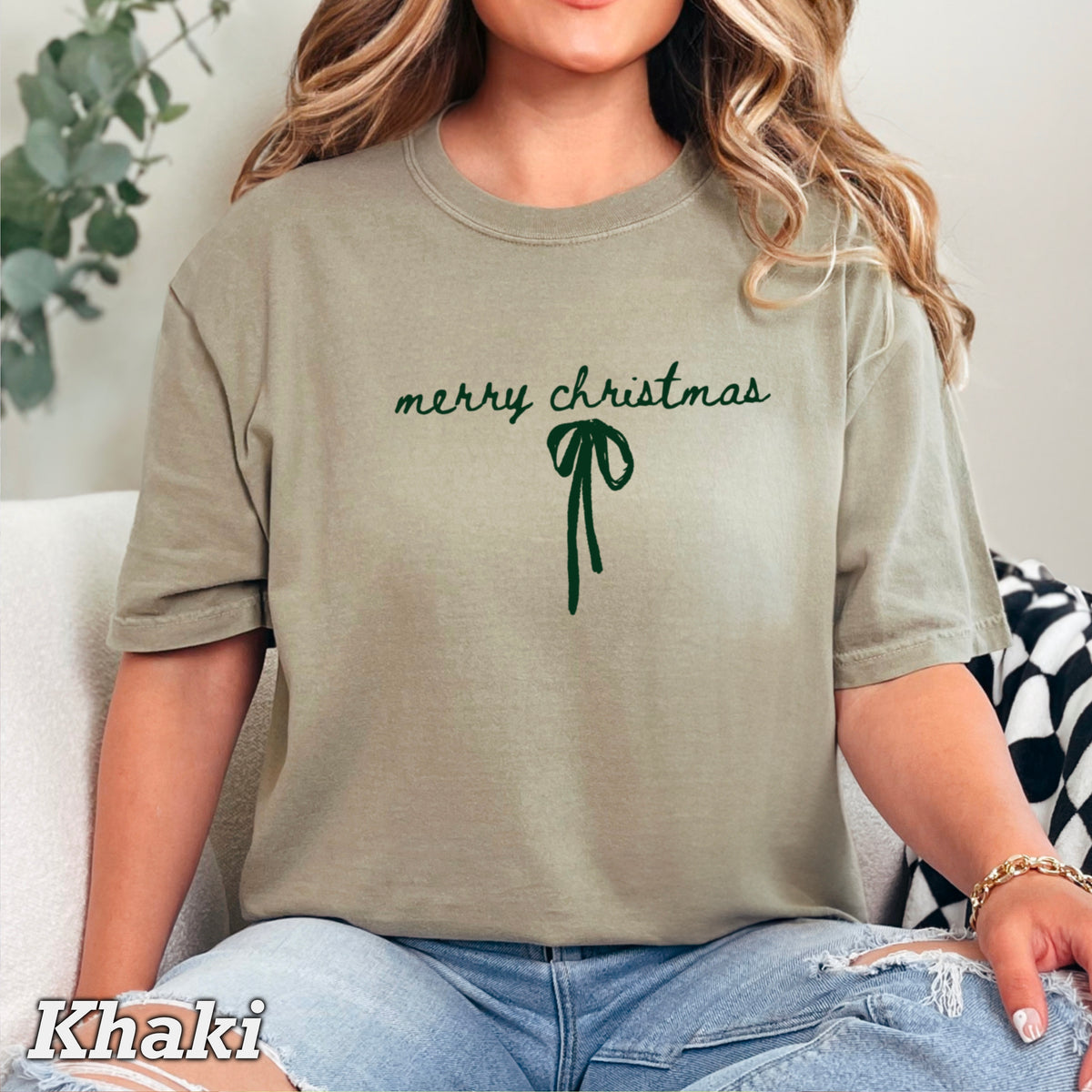 Merry Christmas Comfort Color Graphic Tee