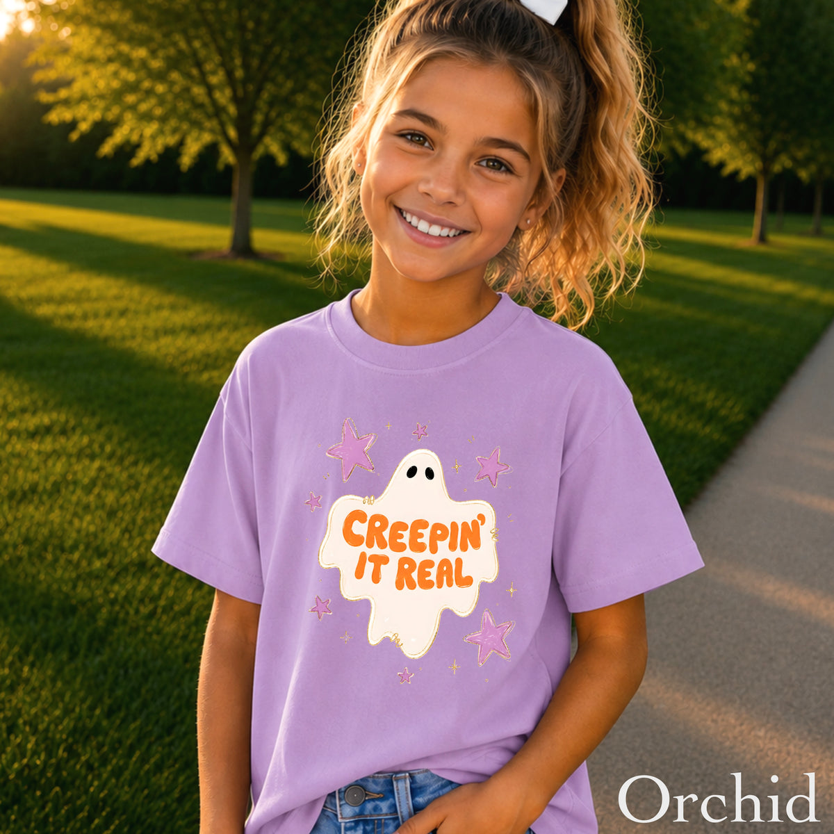 Creepin It Real Halloween Youth Comfort Color T-Shirt