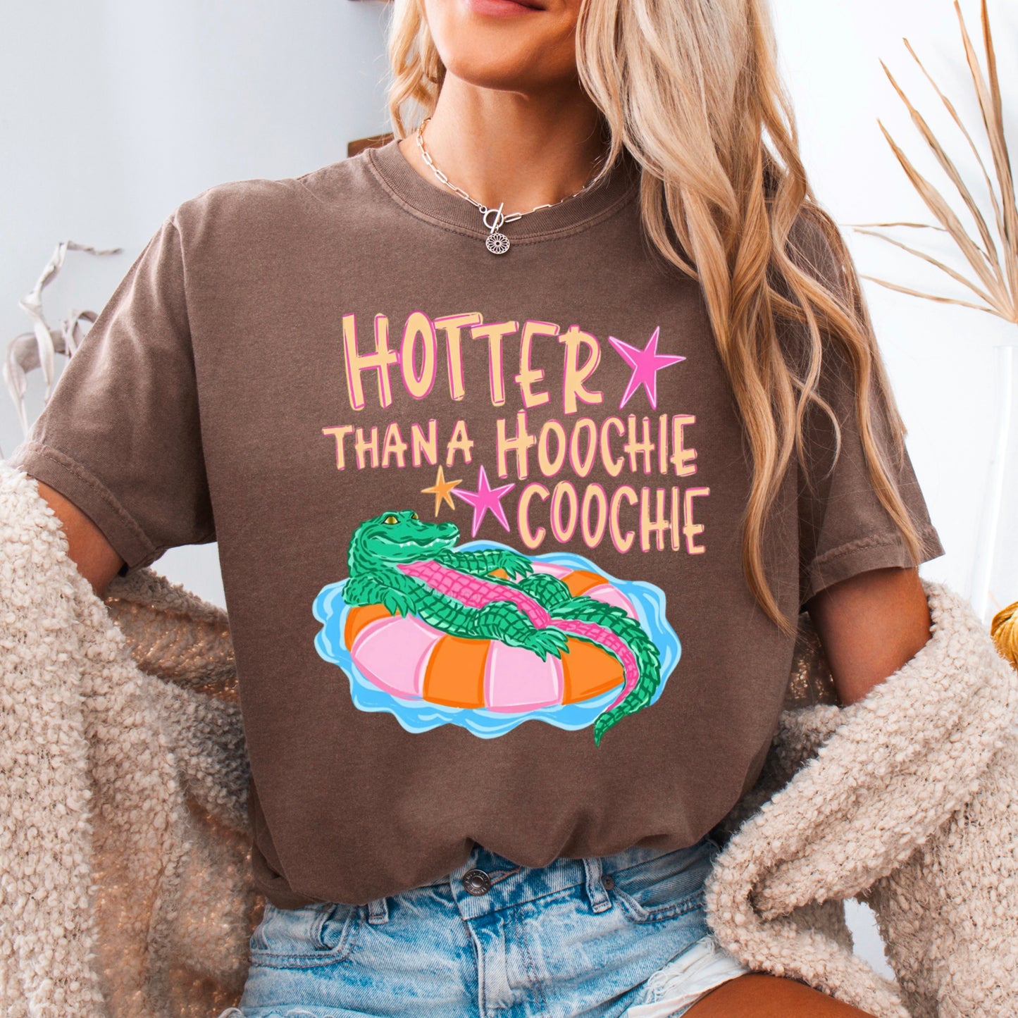 Hotter Than A Hoochie Coochie  Comfort Color Graphic Tee