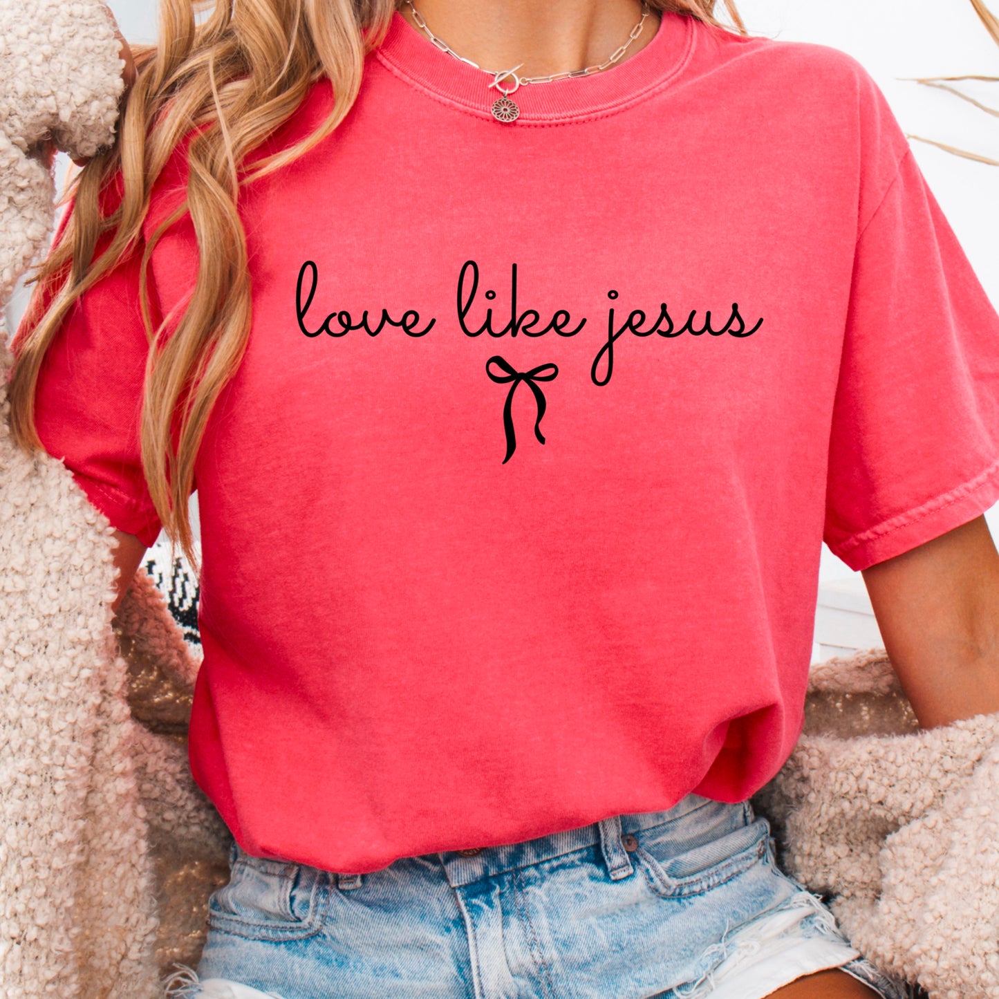 Love Like Jesus Christian Comfort Color Graphic Tee