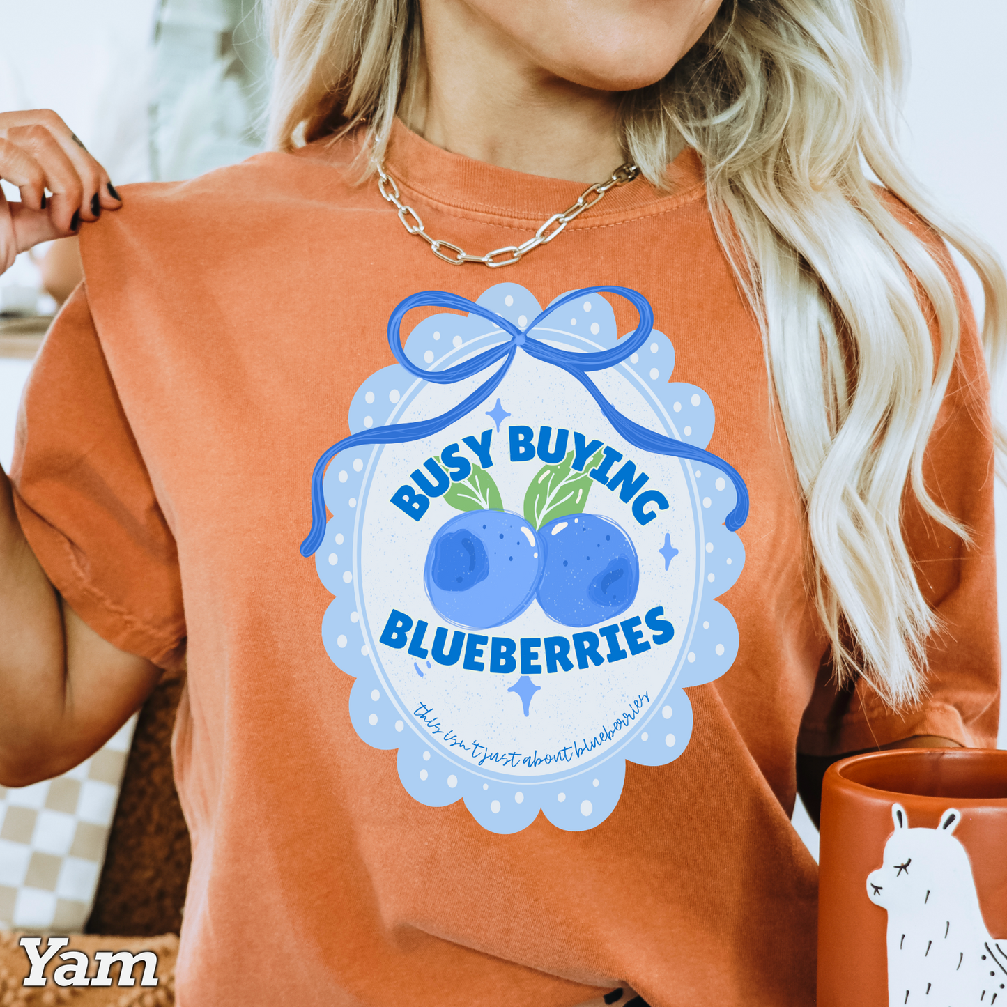 Busy Buying Blueberries Comfort Color Graphic Tee