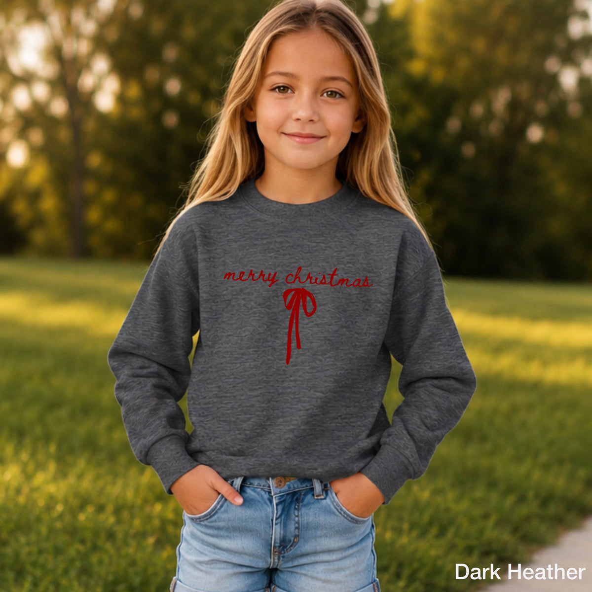 Merry Christmas Youth Crewneck Sweatshirt