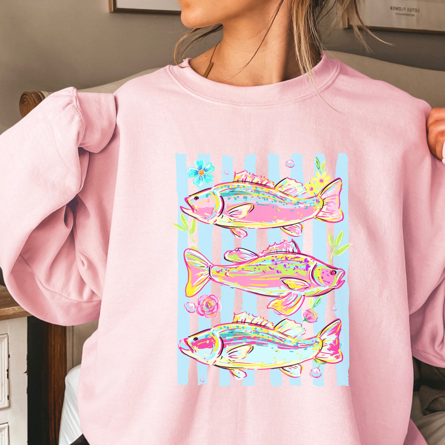 Fish Trio Crewneck Sweatshirt