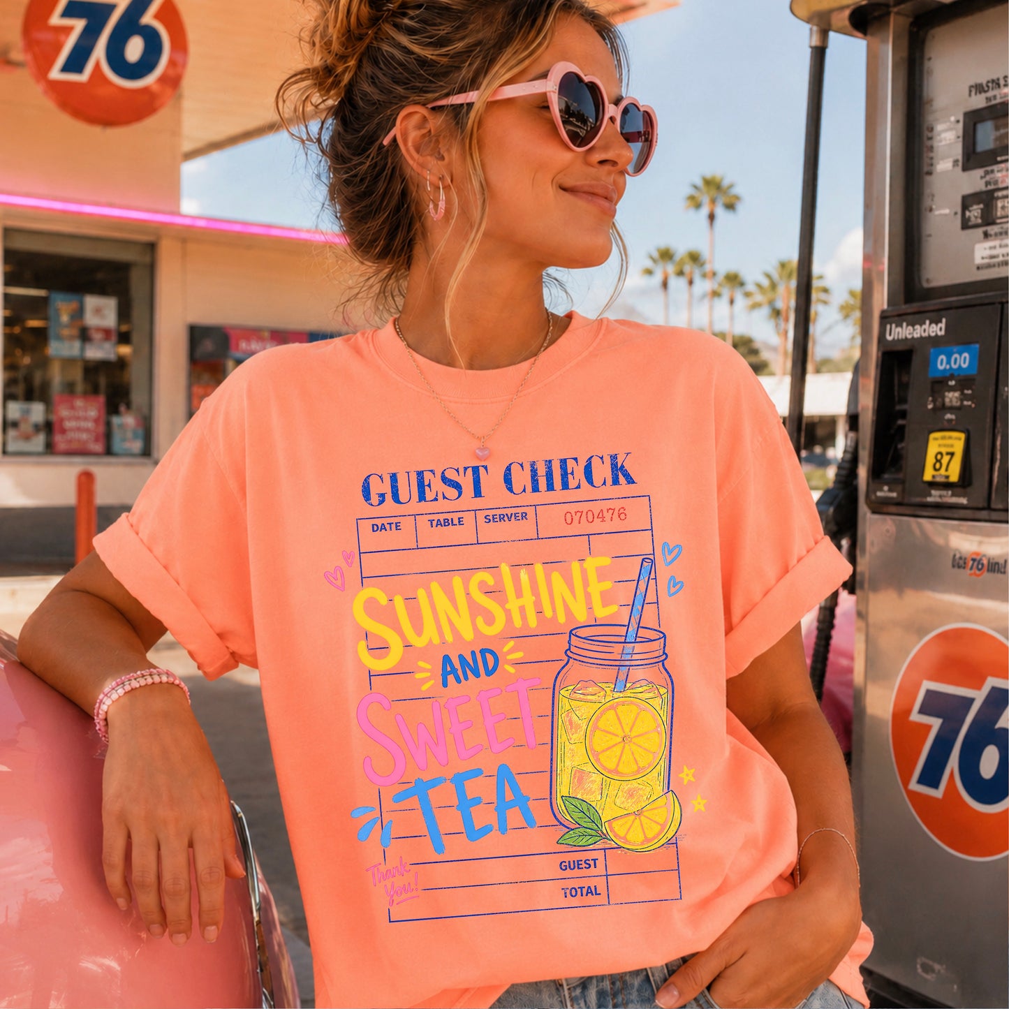 Guest Check Sunshine & Sweet Tea Comfort Color Graphic Tee