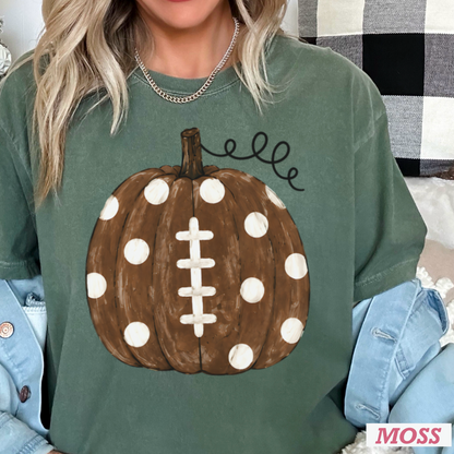 Pumpkin Football DTF Transfer