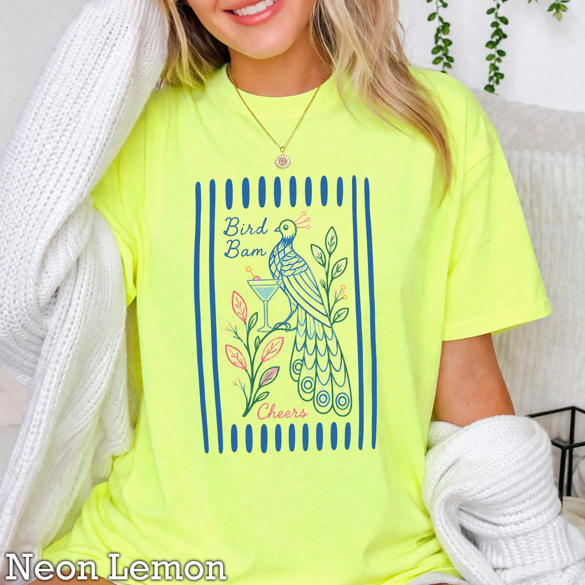 Mahjong Bam Bird Comfort Color Graphic Tee