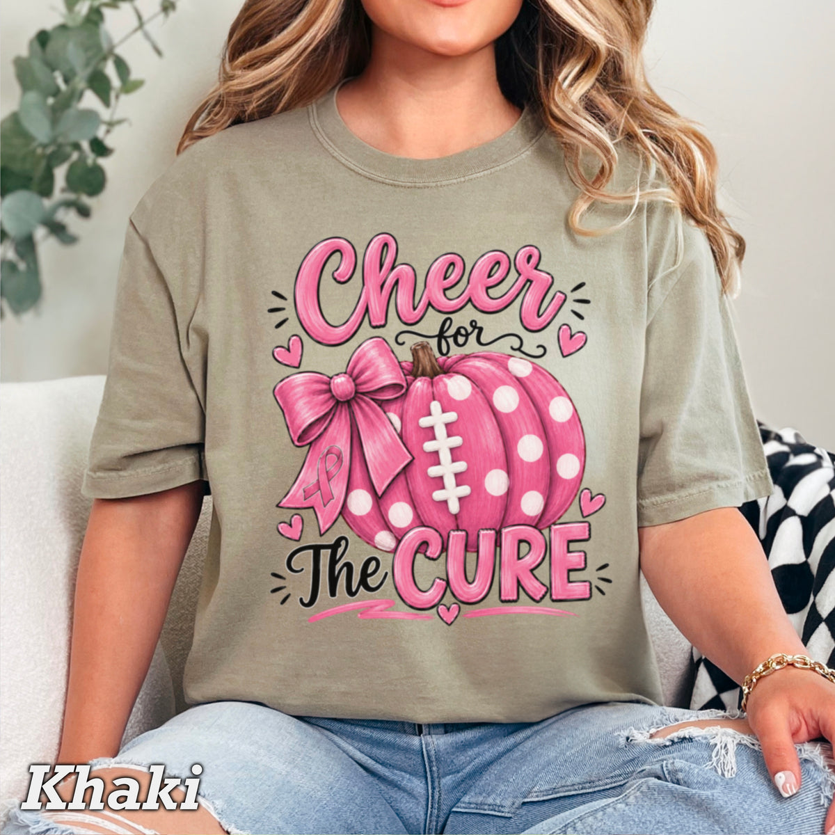 Cheer For The Cure Comfort Color Graphic Tee