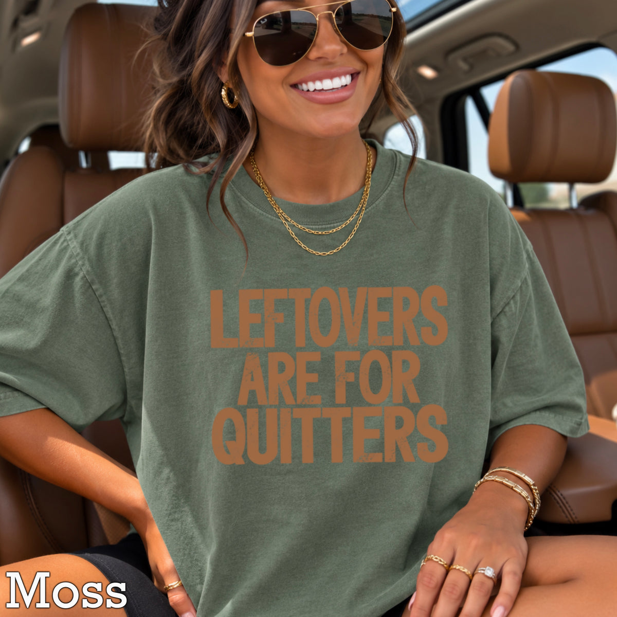 Leftovers Are For Quitters Thanksgiving Comfort Color Graphic Tee