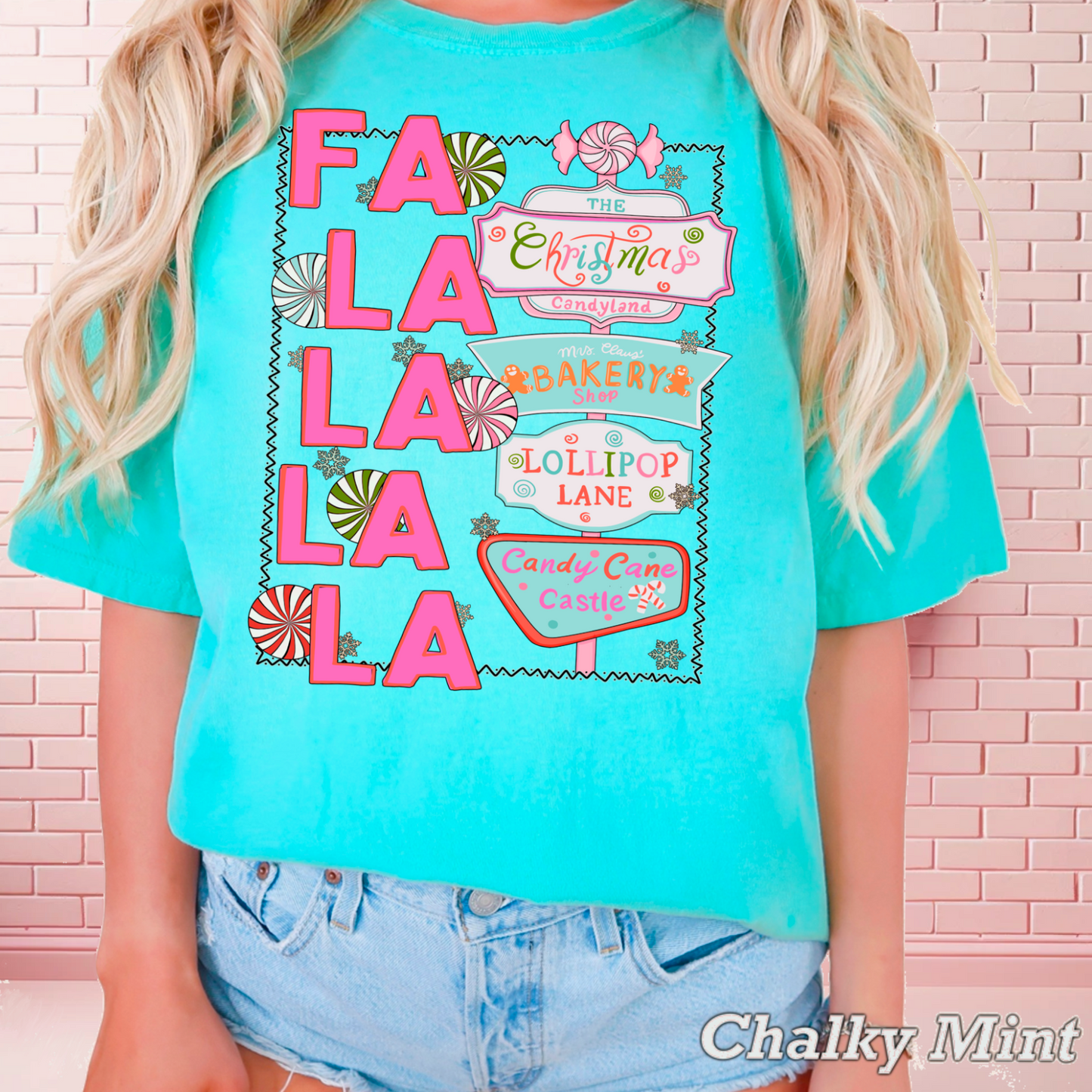 Fa La La Comfort Color Graphic Tee