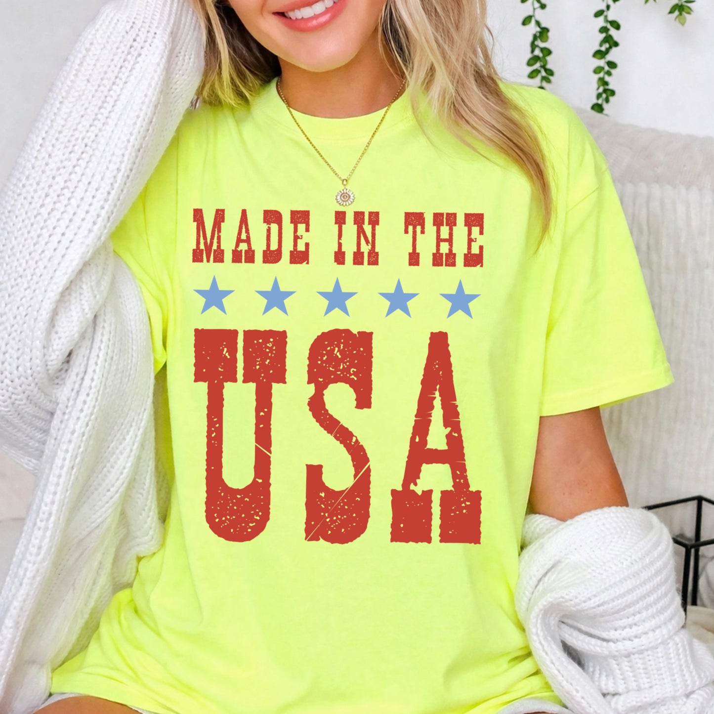Made InThe USA July 4th Comfort Color Graphic Tee