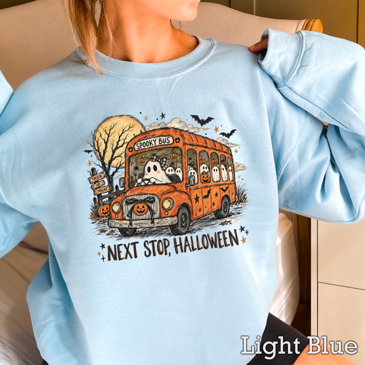 Next Stop Halloween Crewneck Sweatshirt