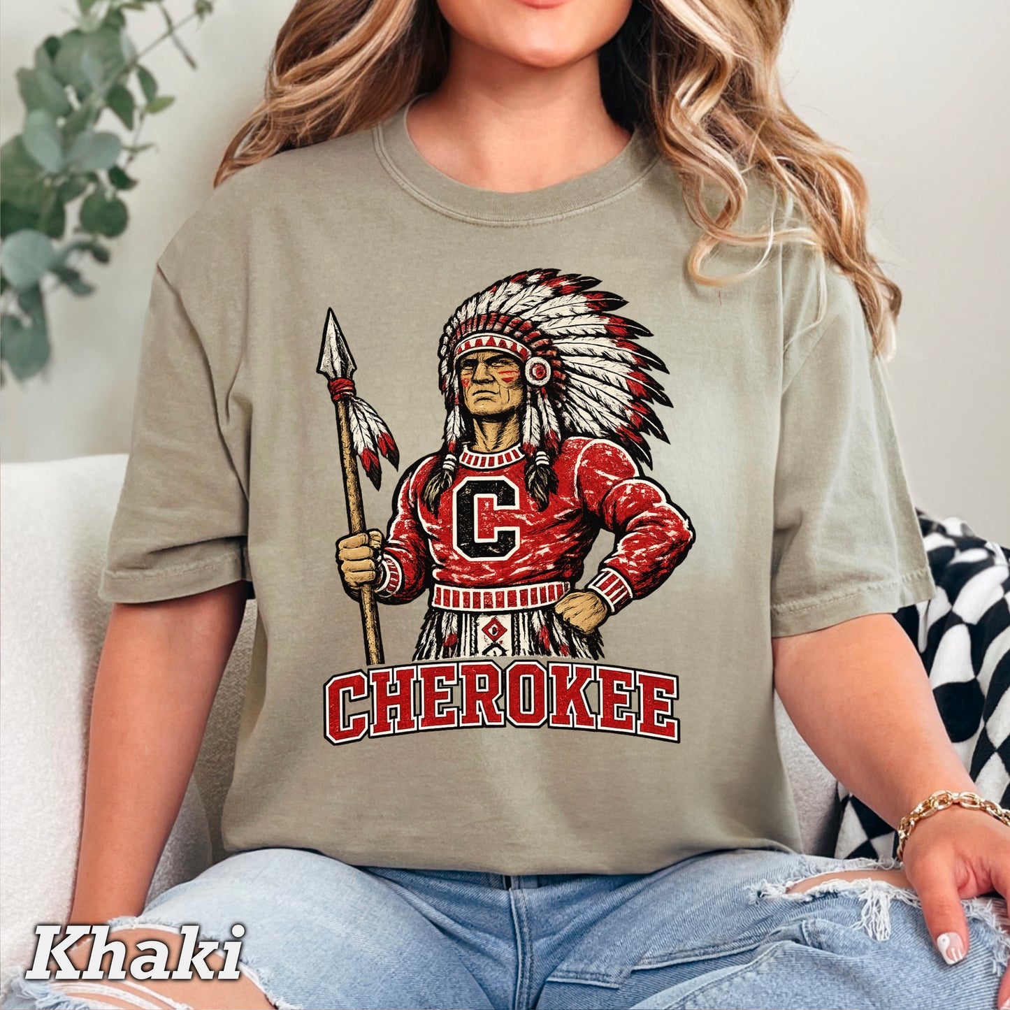 Cherokee Warriors Comfort Color Graphic Tee