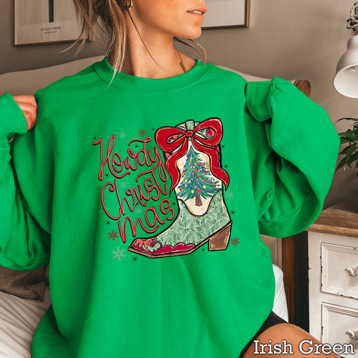 Howdy Christmas Crewneck Sweatshirt