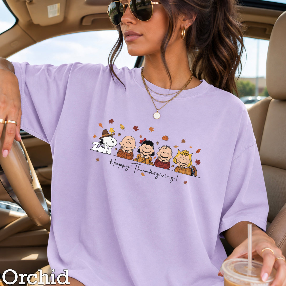 Happy Thanksgiving Comfort Color Graphic Tee