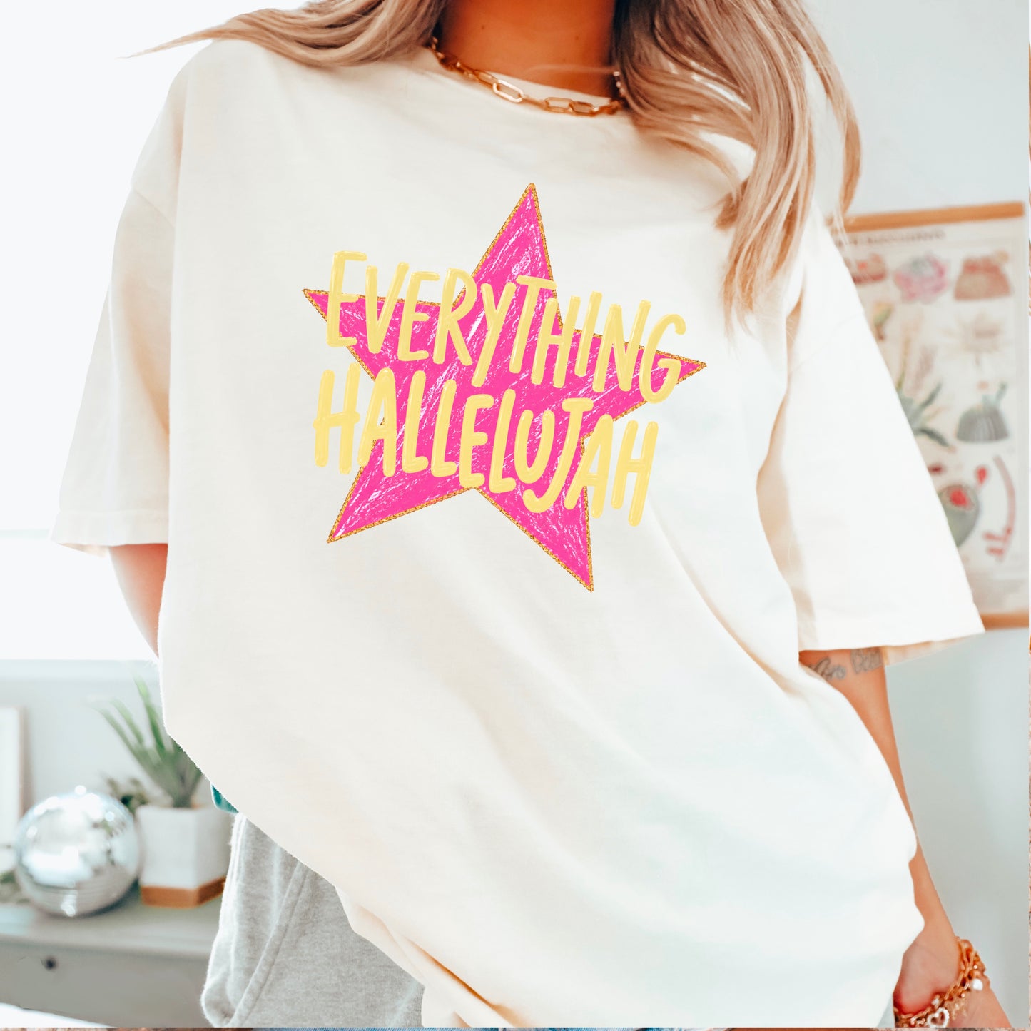 Everything Hallelujah Comfort Color Graphic Tee