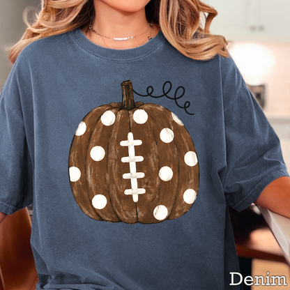 Pumpkin Football DTF Transfer