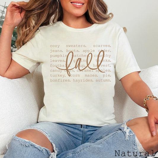 Fall Things  Screen Print Transfer SKU : A2-01