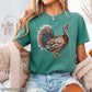 Faux Rhinestone Turkey Comfort Color Graphic Tee