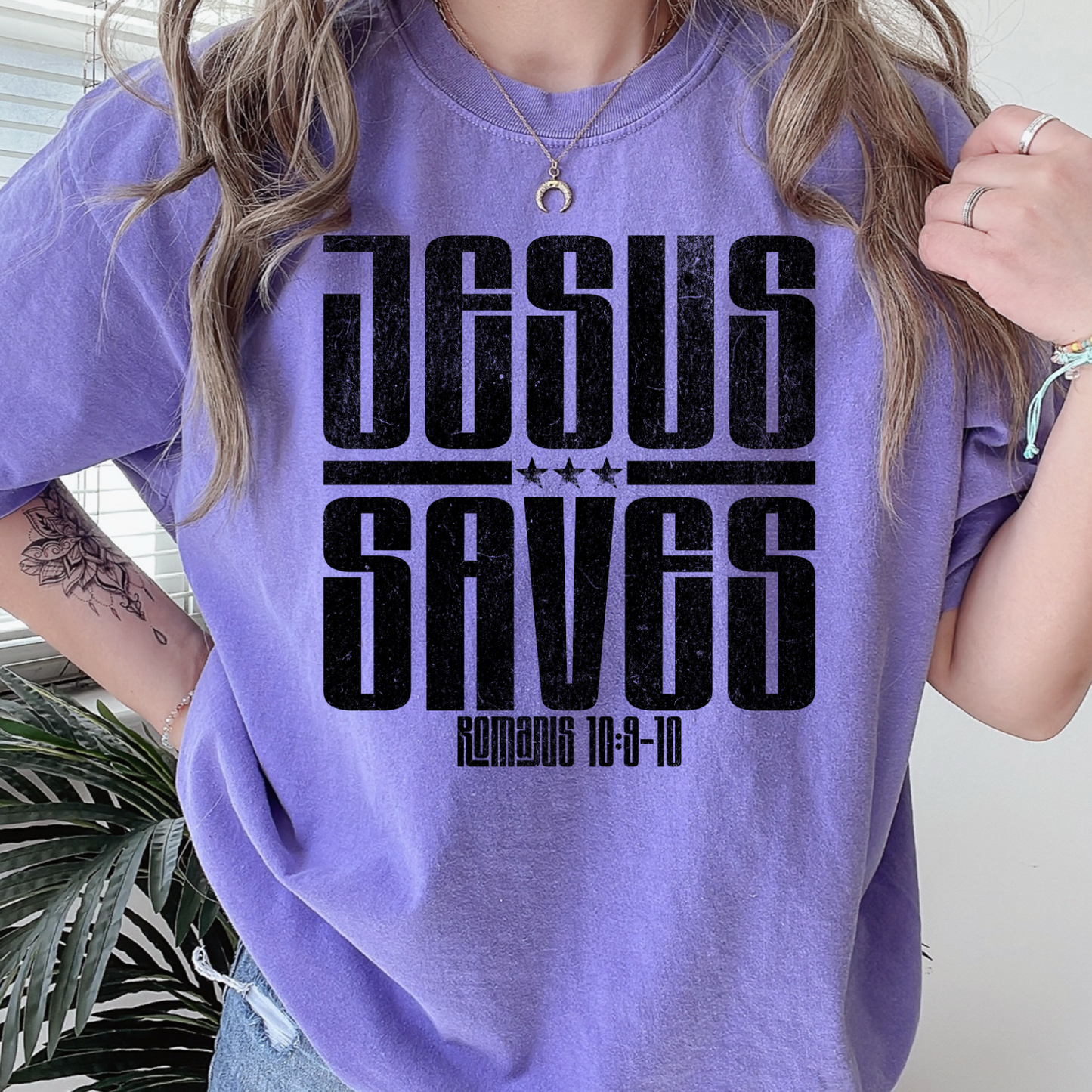 Jesus Saves Comfort Color Graphic Tee