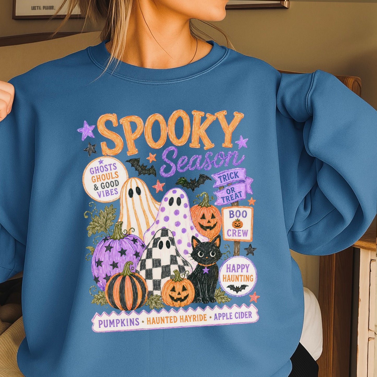 Spooky Season Halloween Crewneck Sweatshirt