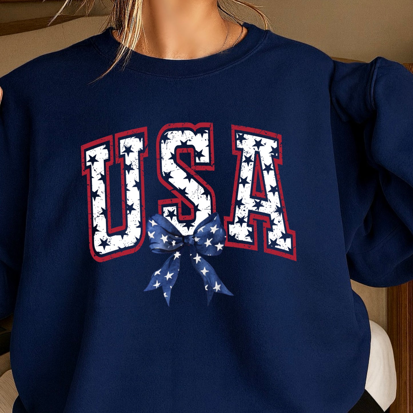 USA Patriotic Crewneck Sweatshirt