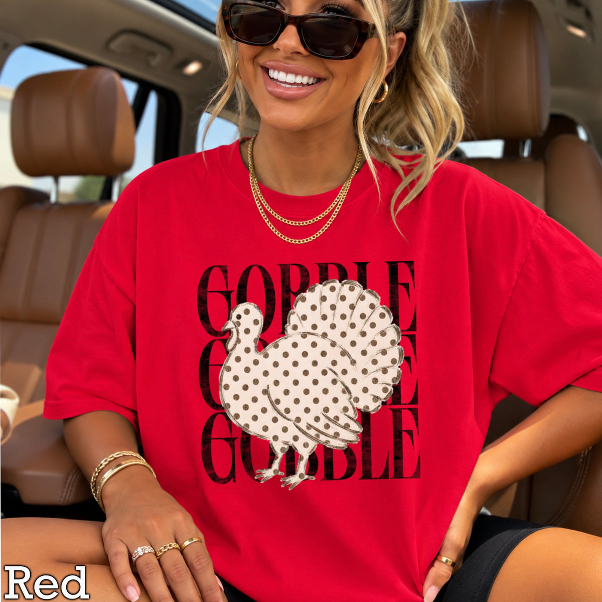 Gobble Thanksgiving Comfort Color Graphic Tee