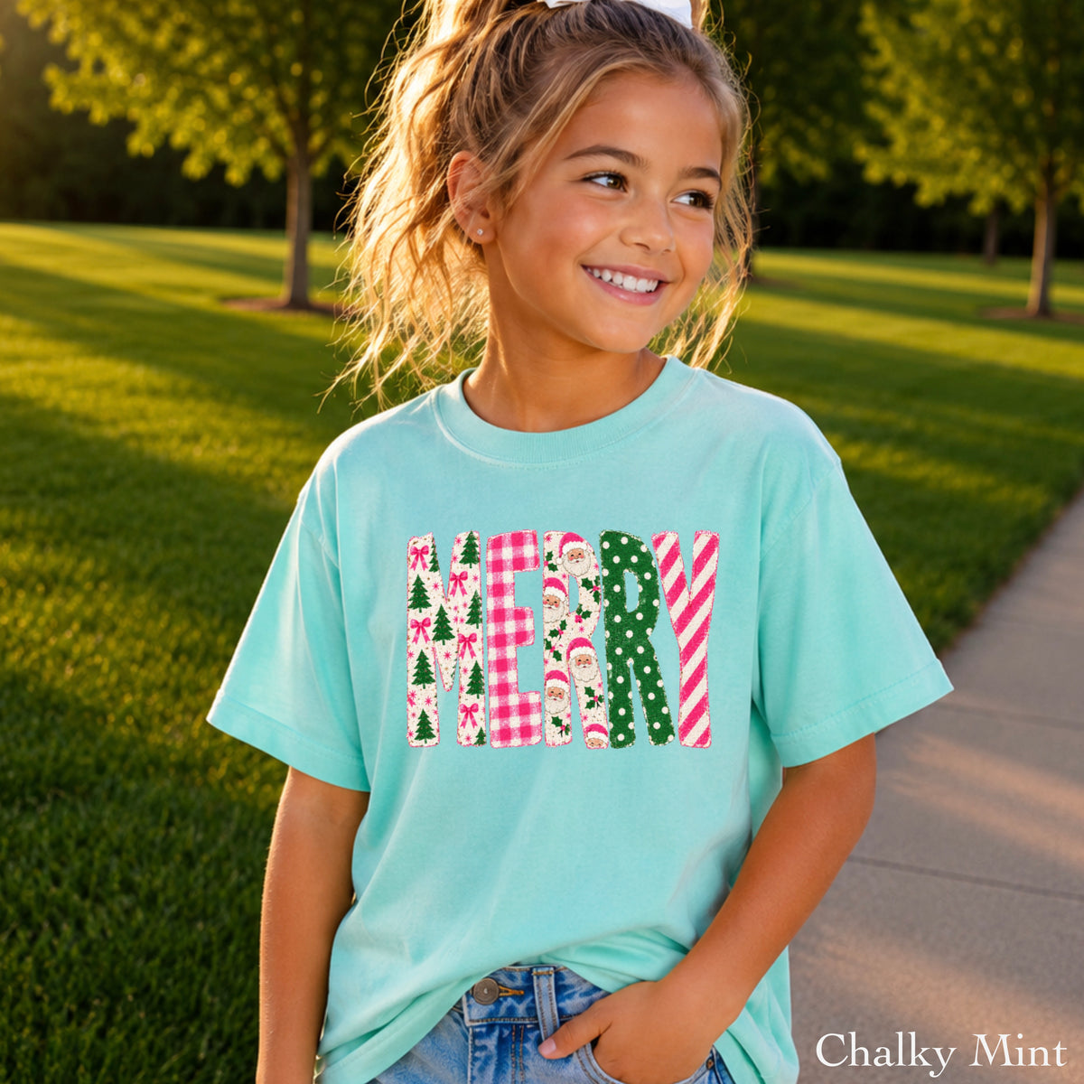 Merry Christmas Youth Comfort Color T-Shirt