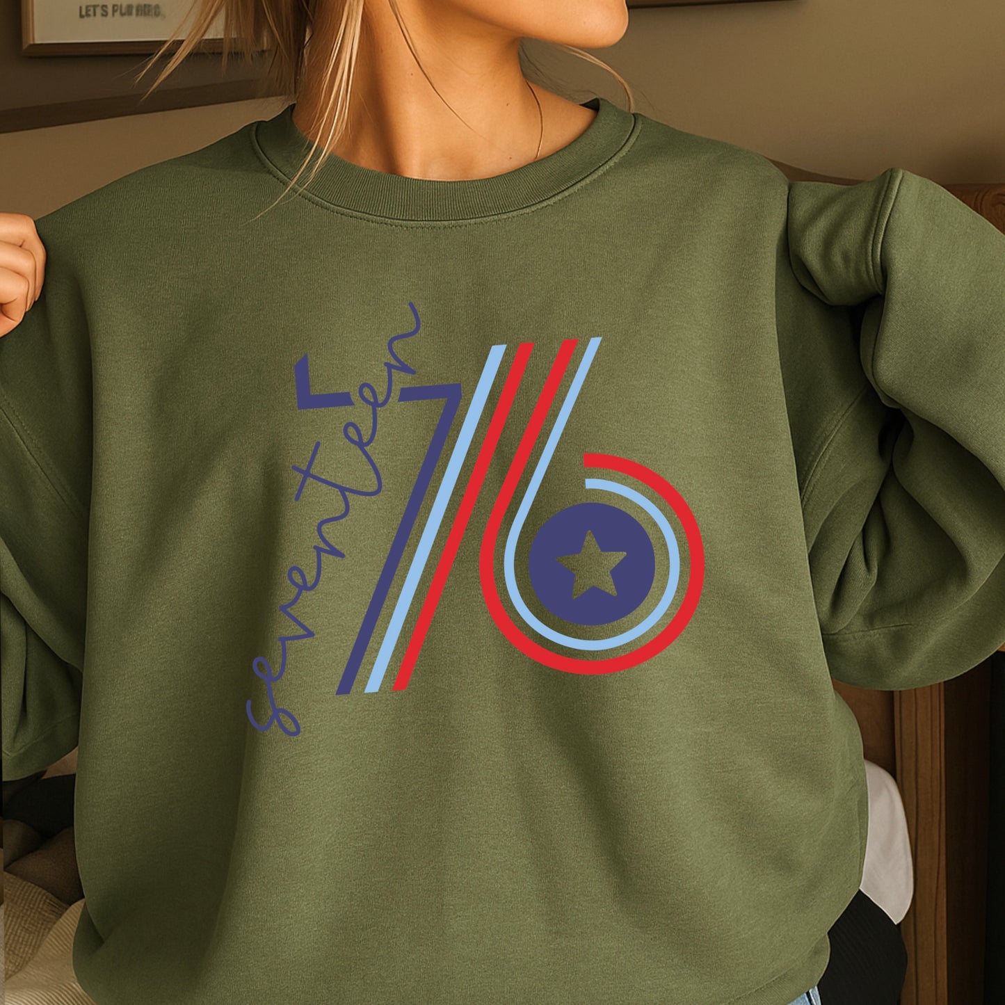Retro 1776 Crewneck Sweatshirt