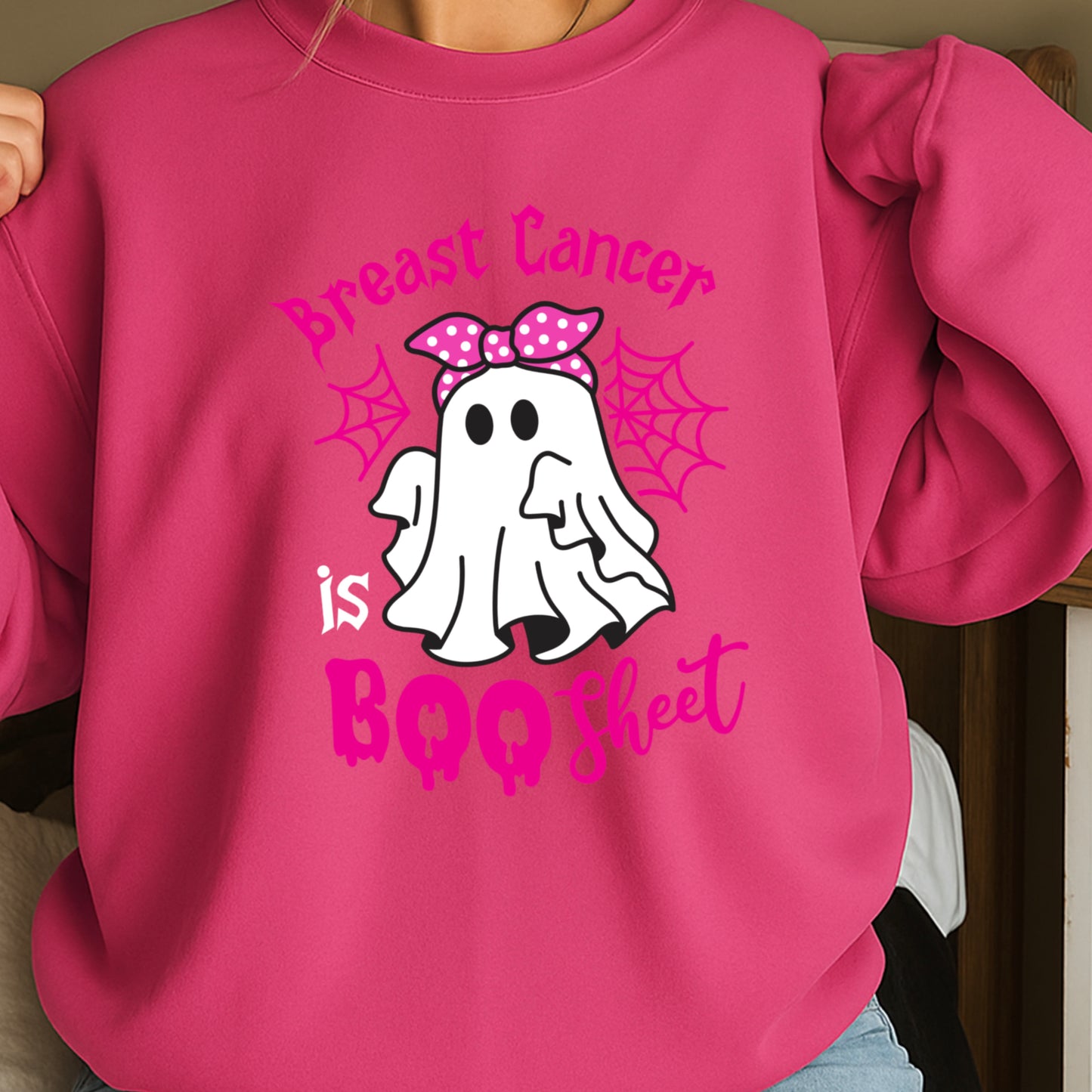 Breast Cancer Is Boo-Sheet Crewneck Sweatshirt