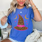 Leopard Witches Hat Halloween Comfort Color Graphic Tee