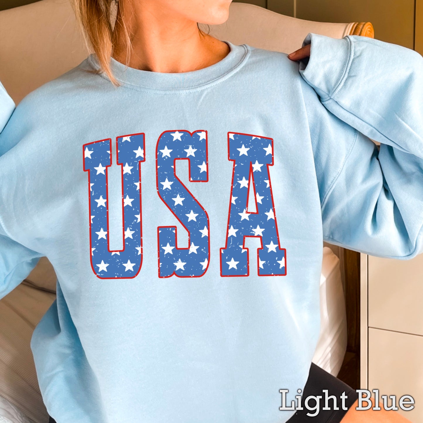 USA Patriotic Crewneck Sweatshirt