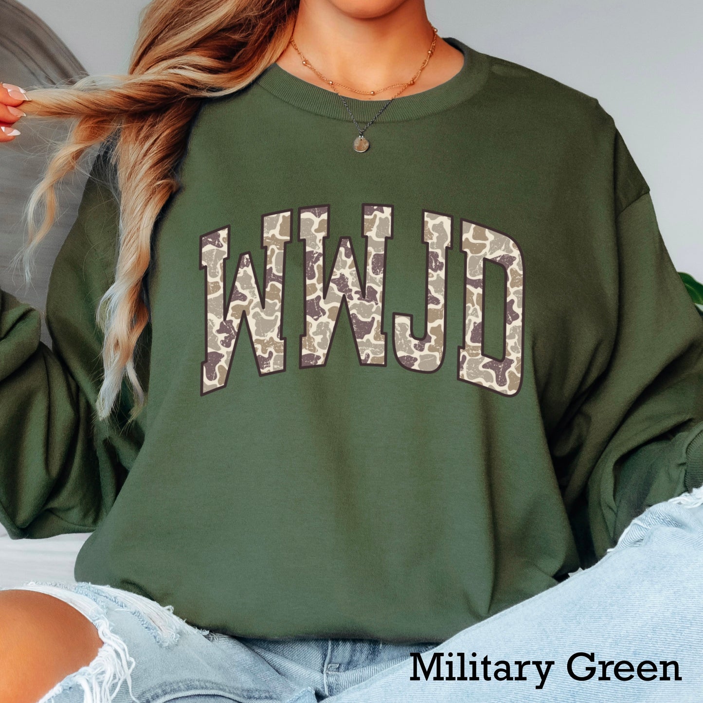 WWJD Camo  DTF Transfer