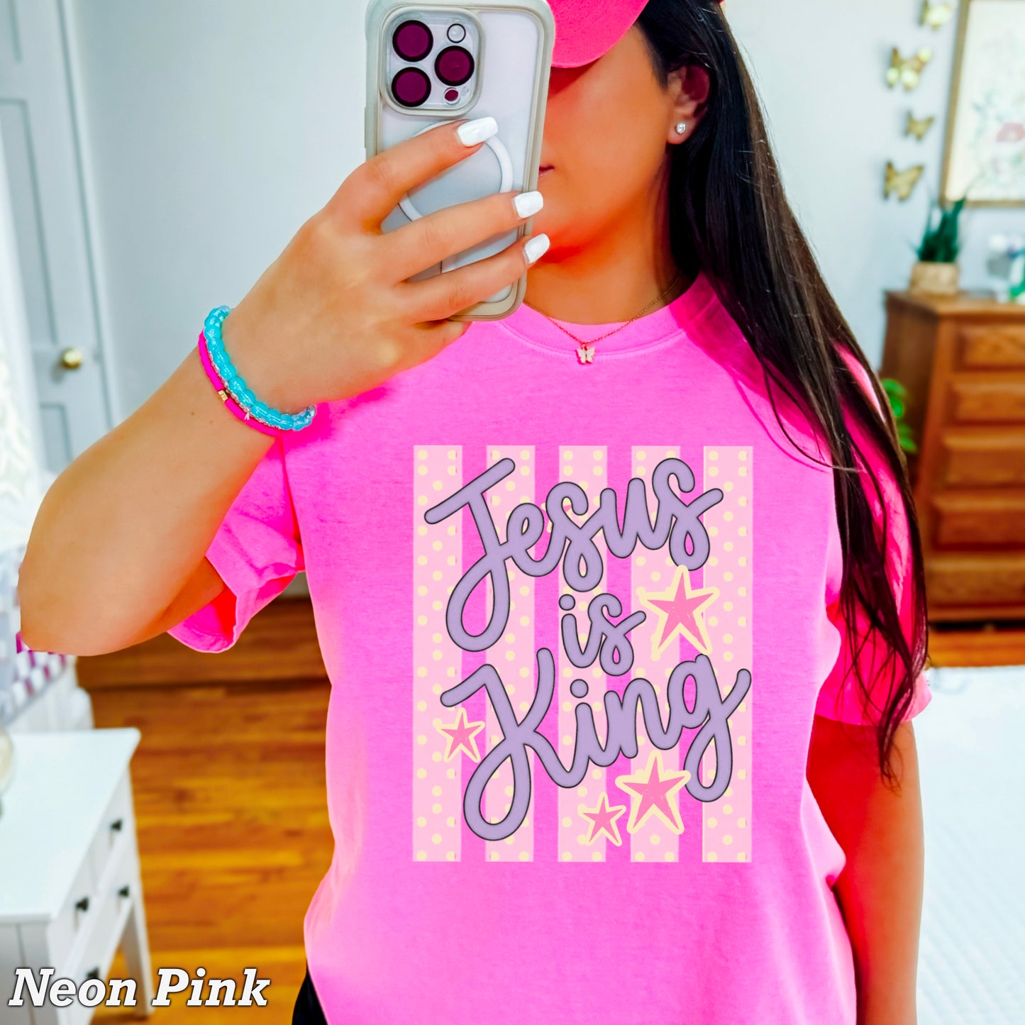 Jesus Is King Comfort Color Graphic Tee