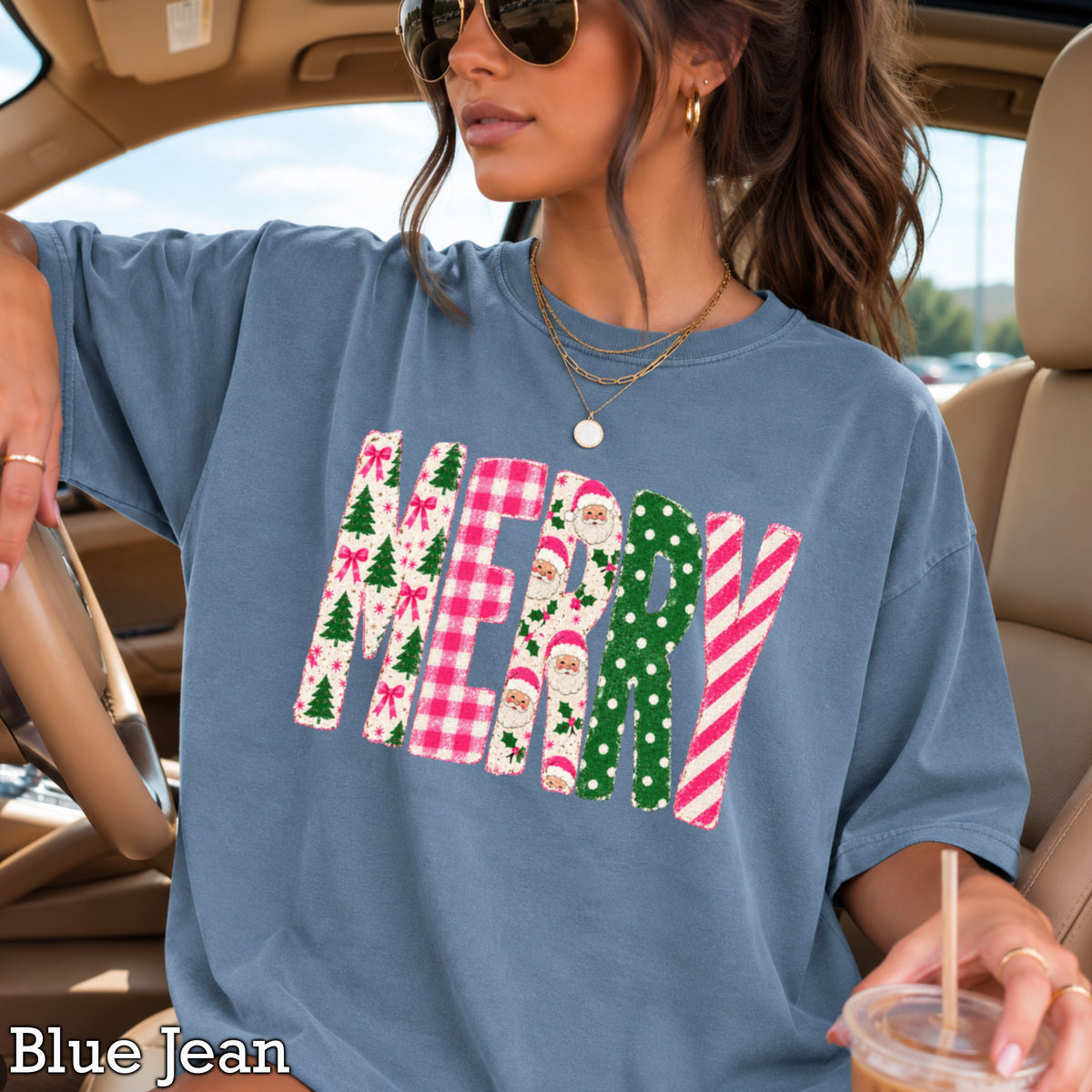 Merry Christmas Comfort Color Graphic Tee
