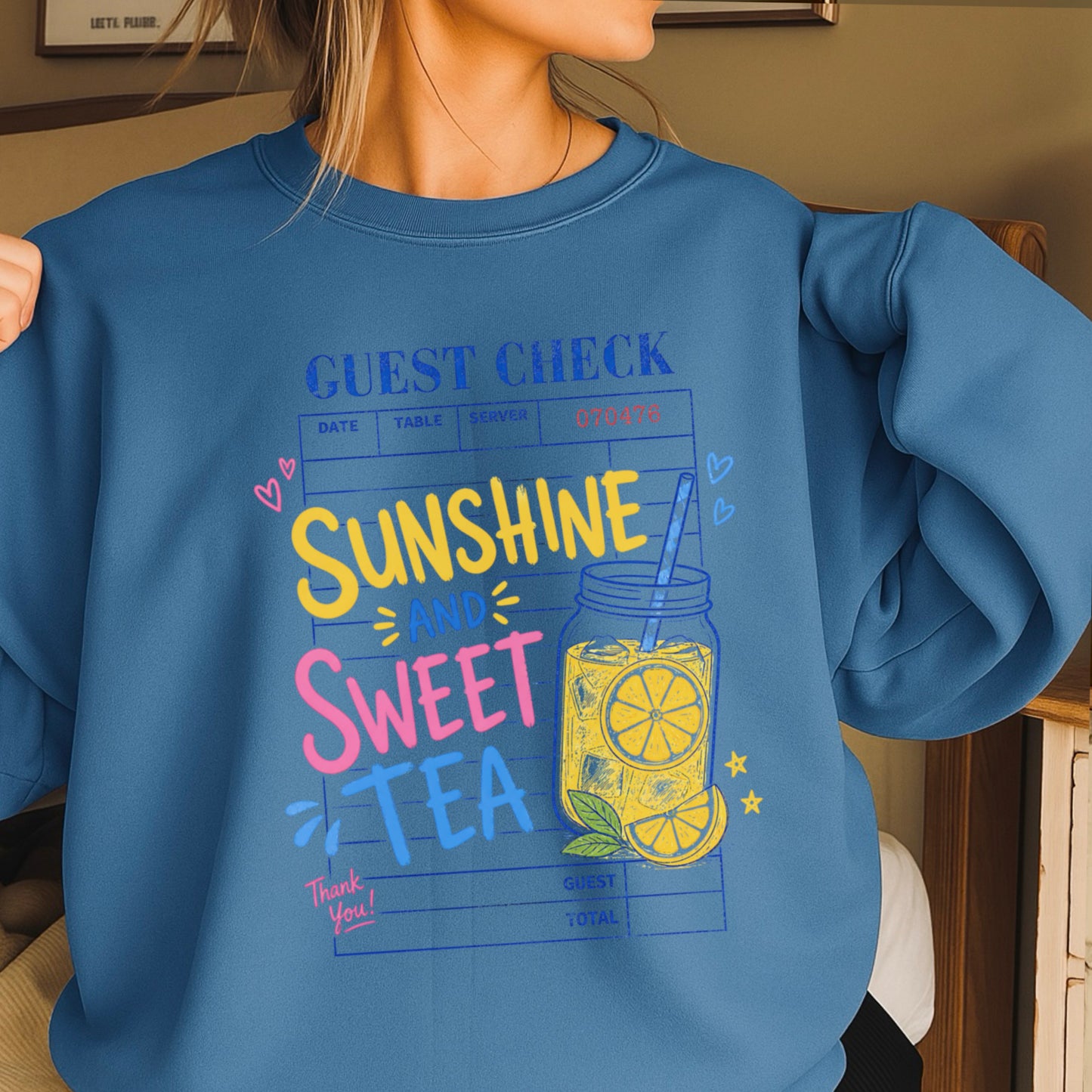 Guest Check Sunshine & Sweet Tea Crewneck Sweatshirt