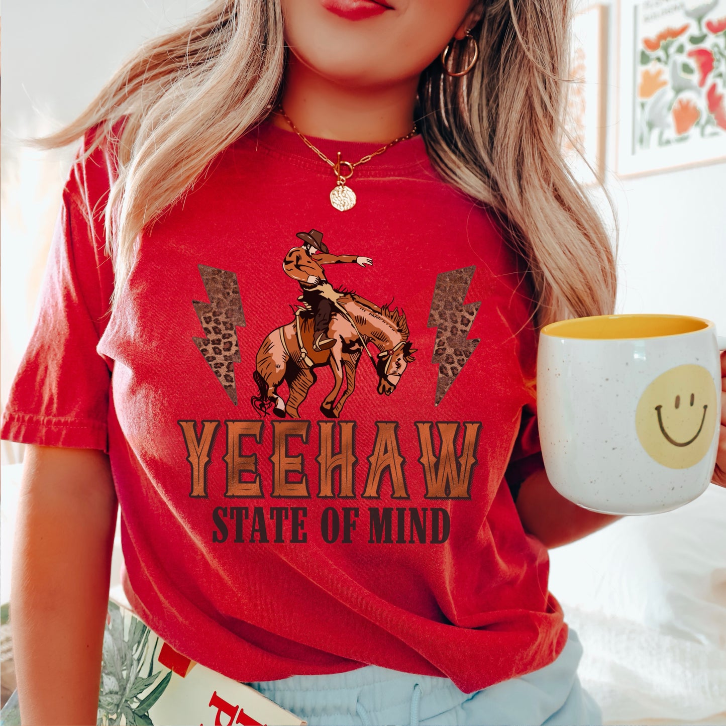 Yeehaw State Of Mind  Comfort Color Graphic Tee
