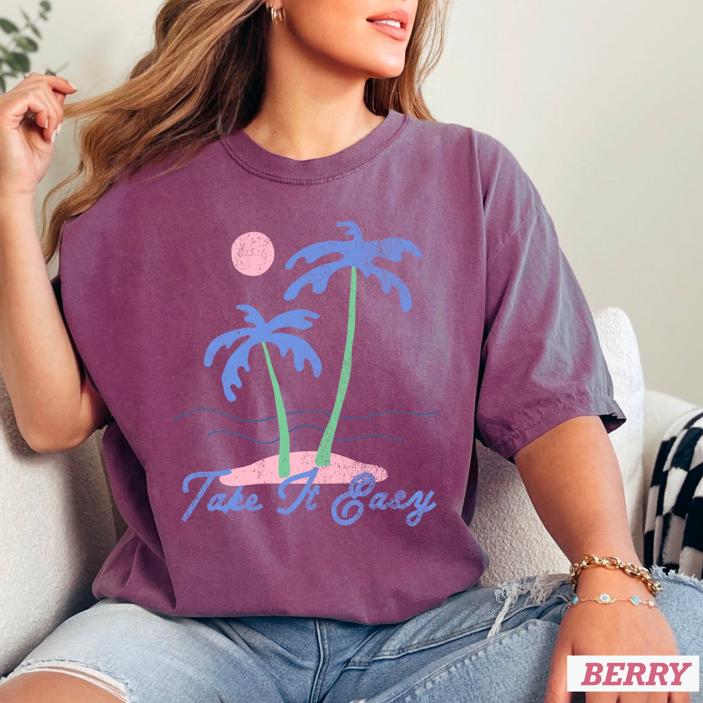Take It Easy Comfort Color Graphic Tee