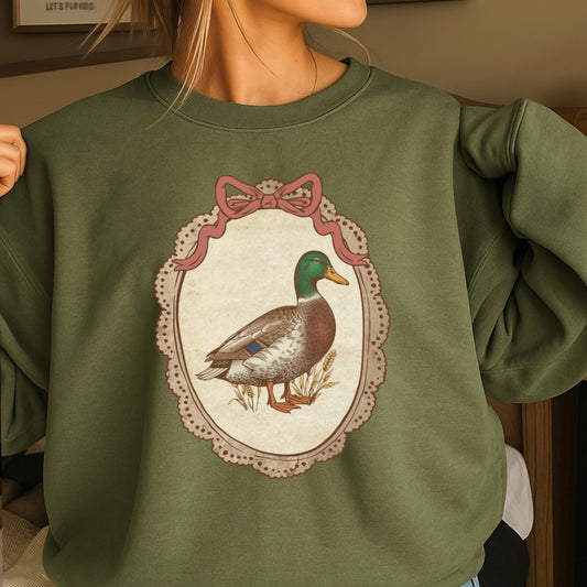 Vintage Framed Mallard Duck Crewneck Sweatshirt