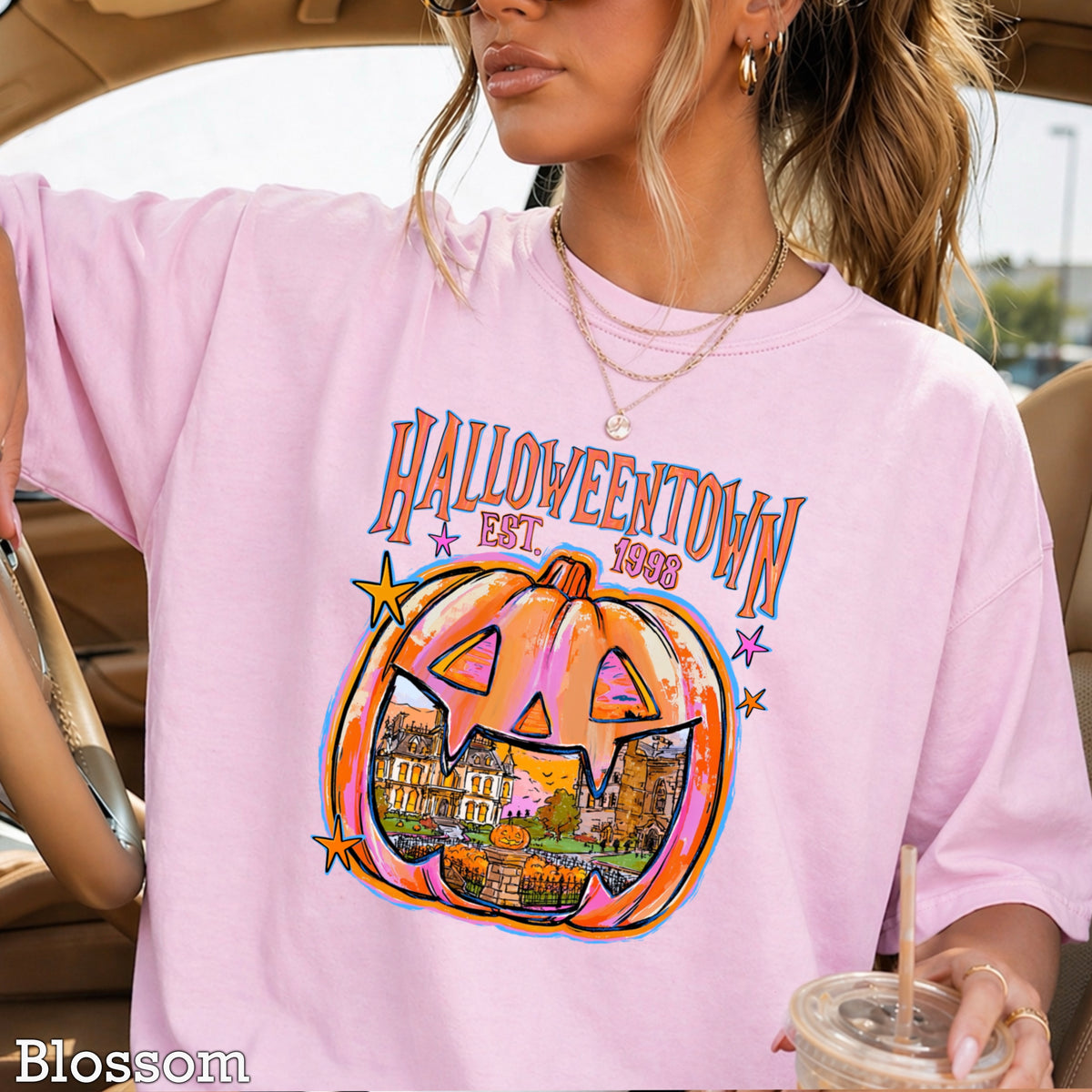 Halloween Town Comfort Color Graphic Tee