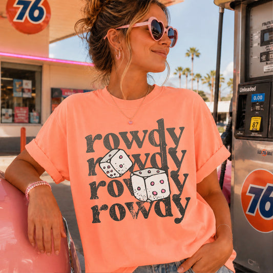 Rowdy Dice Comfort Color Graphic Tee