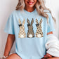 Easter Rabbit Trio Easter Comfort Color Graphic Tee