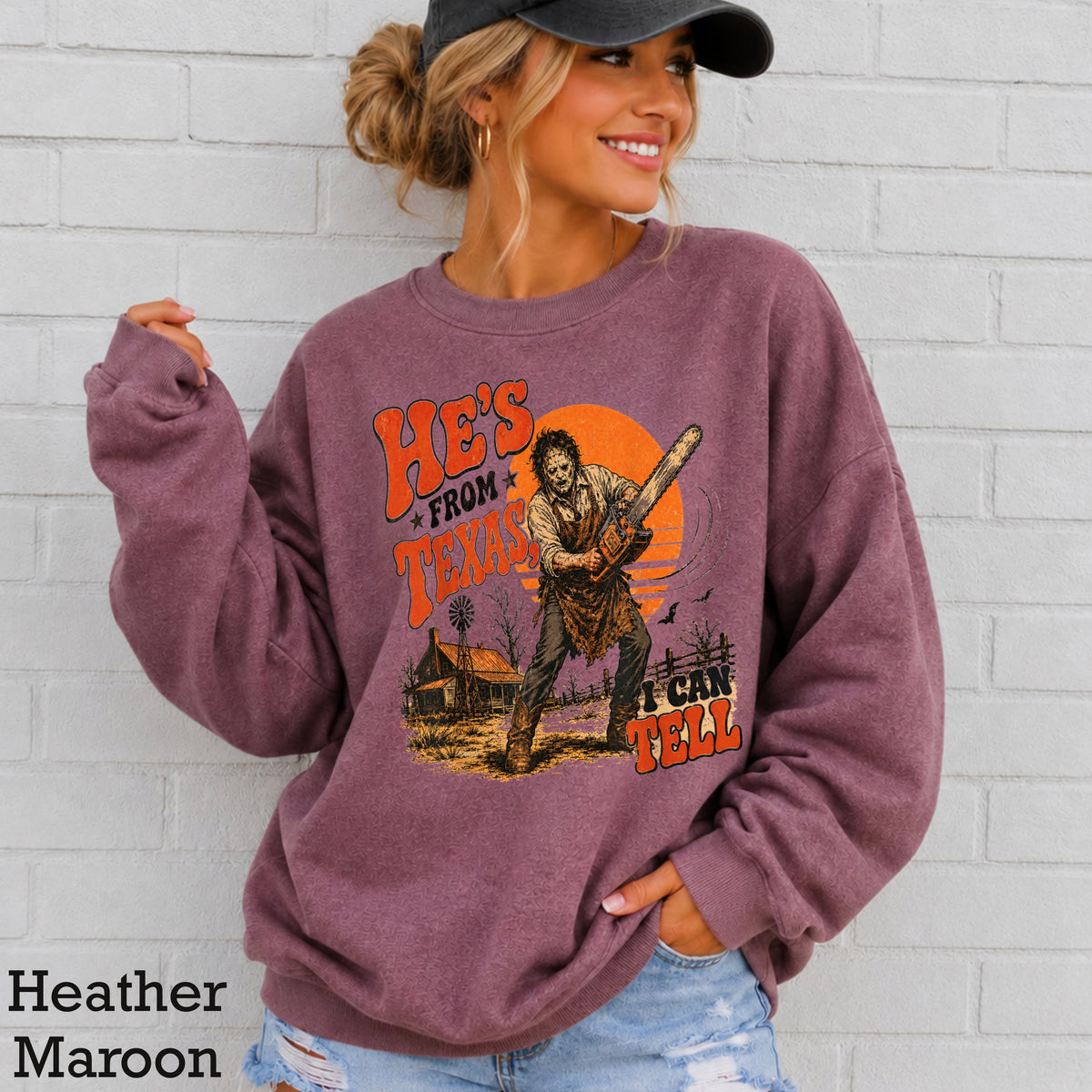 He’s From Texas Halloween Sweatshirt