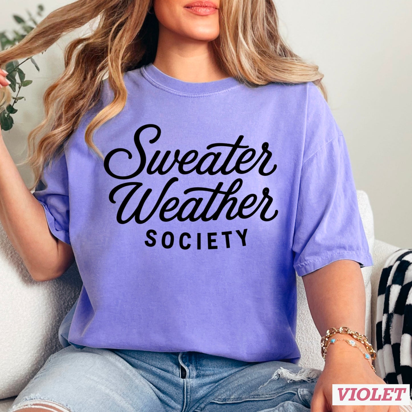 Sweater Weather Society Comfort Color Graphic Tee