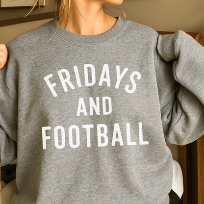 Fridays And Football Crewneck Sweatshirt