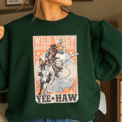 Wild West Rodeo Star Crewneck Sweatshirt
