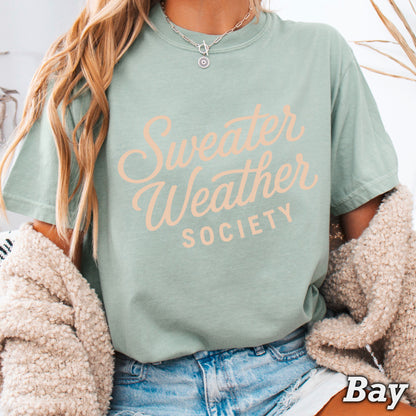 Sweater Weather Society Comfort Color Graphic Tee