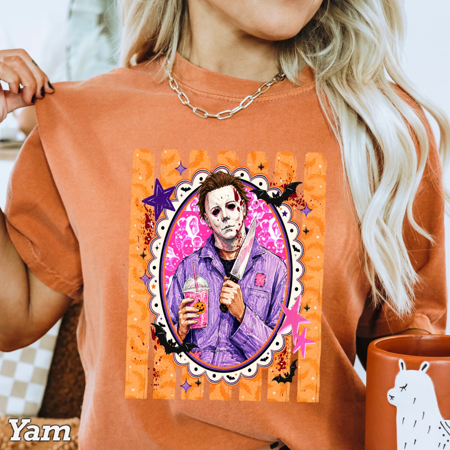Horror Film Character Halloween Comfort Color Graphic Tee